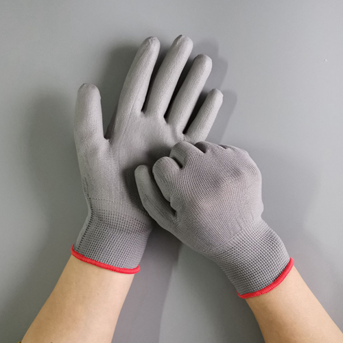 Grey PU Coated Gloves