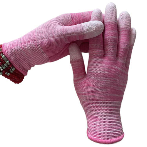 Pink PU Coated Gloves