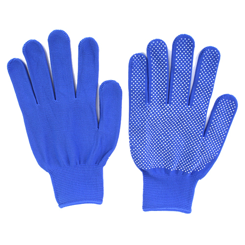 Blue PVC Dotted Gloves