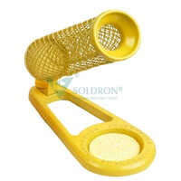 Deluxe Soldering Iron Stand - Metal Base, Adjustable Size, Yellow Finish | With Spring-loaded Holder, Cleaning Sponge, Temperature Control