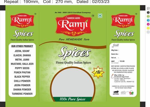 Spices Item Packaging Pouch