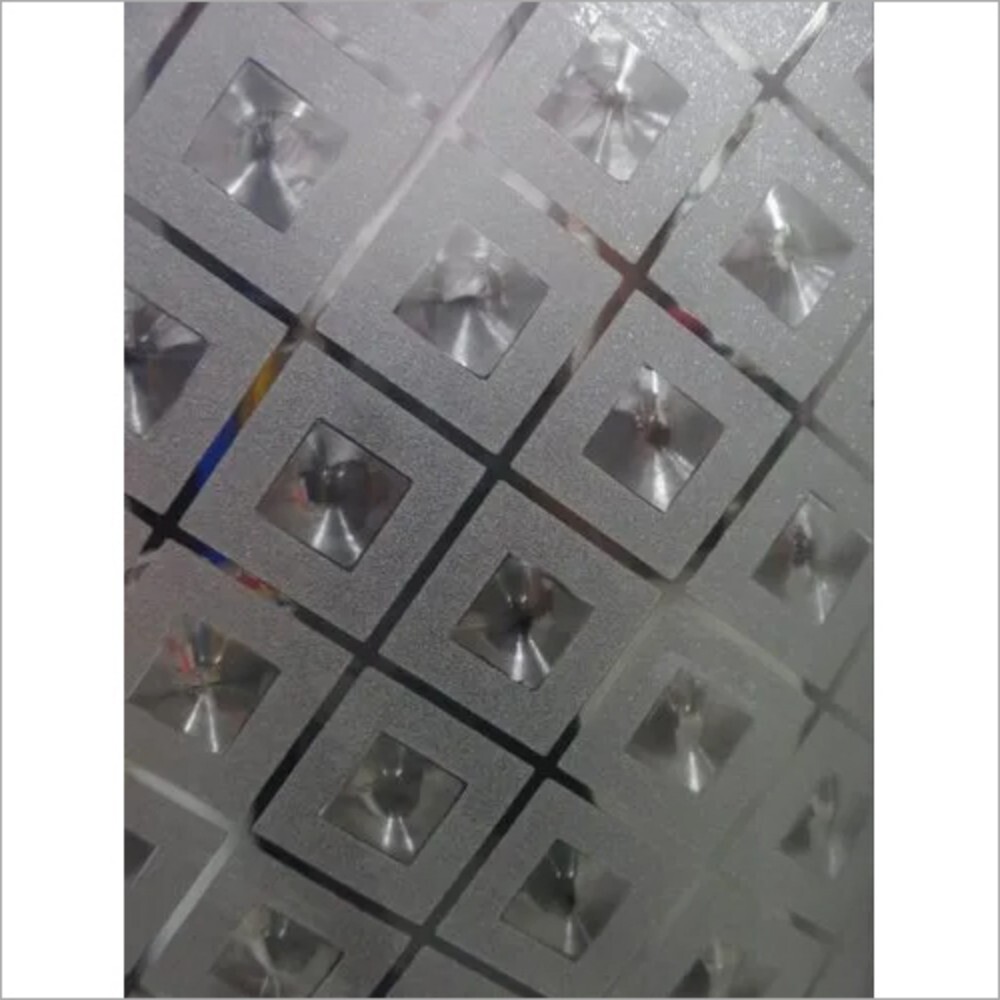 3D Frosted Glass Film - Frosted Crystal Film, Customized Size, Transparent Color, 0.44mm Thick, Low Transparency, Rigid Structure, 0-70Â°C Working Temperature