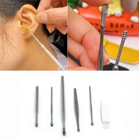 6Pcs Earwax Removal Kit Ear Cleansing Tool Set Ear Curette Ear Wax Remover Tool (loose pack) (6314L)