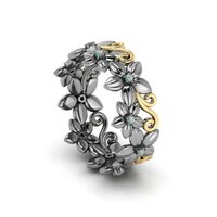 925 Sterling Silver Beautiful Ethopian Opal Wreath Ring