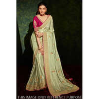 Party Wear Traditional Mint Green South Silk Saree