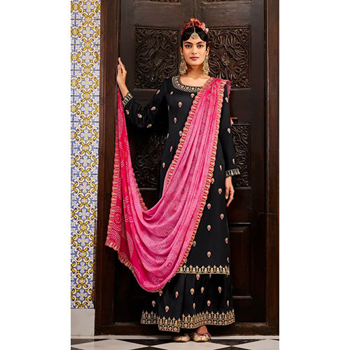 Indian Designer Black Embroidery Salwar Suit