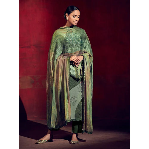 Indian Leaf Green Designer Salwar Suit