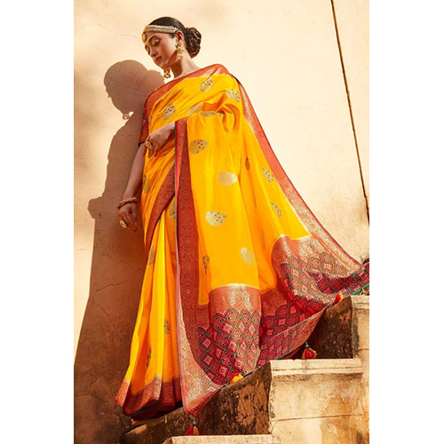 Primrose Yellow Patola Saree