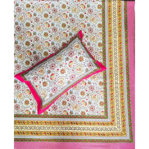 Kalamkari Prints Jaipur Bed Sheets 108x108 Inch