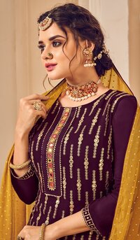 Embroidery Zari Suit