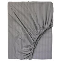 Satin stripe fitted bed sheet