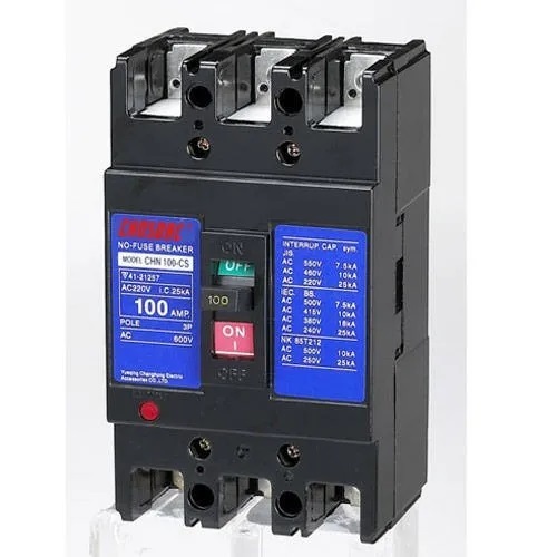 Black MCCB 100 Amp 3 POLE - Rated Current 230 V, Ambient Temperature 5C to 40C | Manufactured to International Standards, Reliable Performance