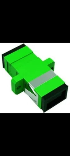 Sc Apc Fiber Optic Adapter - ABS Material, 2 Pin Design, Green Color | Ideal for Network Usage, Quick Connect & Disconnect Functionality