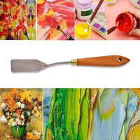 Stainless Steel Artists Palette Knife Spatula Palette Knife Paint Mixing Scraper Thin and Flexible Art Tools for Oil Painting Acrylic Mixing Etc (4041)