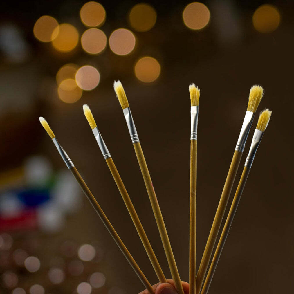 Brown Art Brush Set for Artists (Pack of 6) (6047)