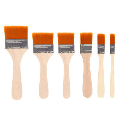 Artistic Flat Painting Brush - Set of 6 (4675)