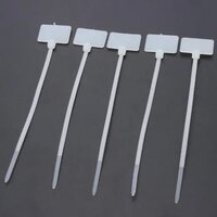 Label Tag Cable Tie 100 Mm - Nylon Material, Weather Resistant , Fire Resistant, Quality Tested, Tensile Strength 8 Kgf/18 Lbs
