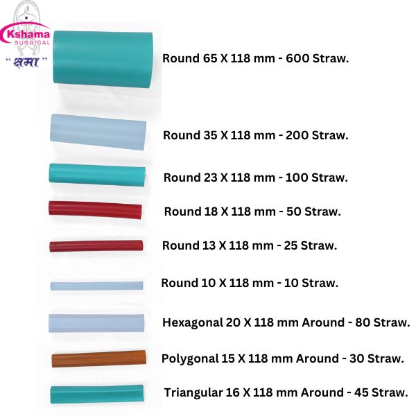 Goblet for Storage AI Straw | Re Usable Plastic | Goblet Viso tube for AI Straw (Pack of 50 PC)