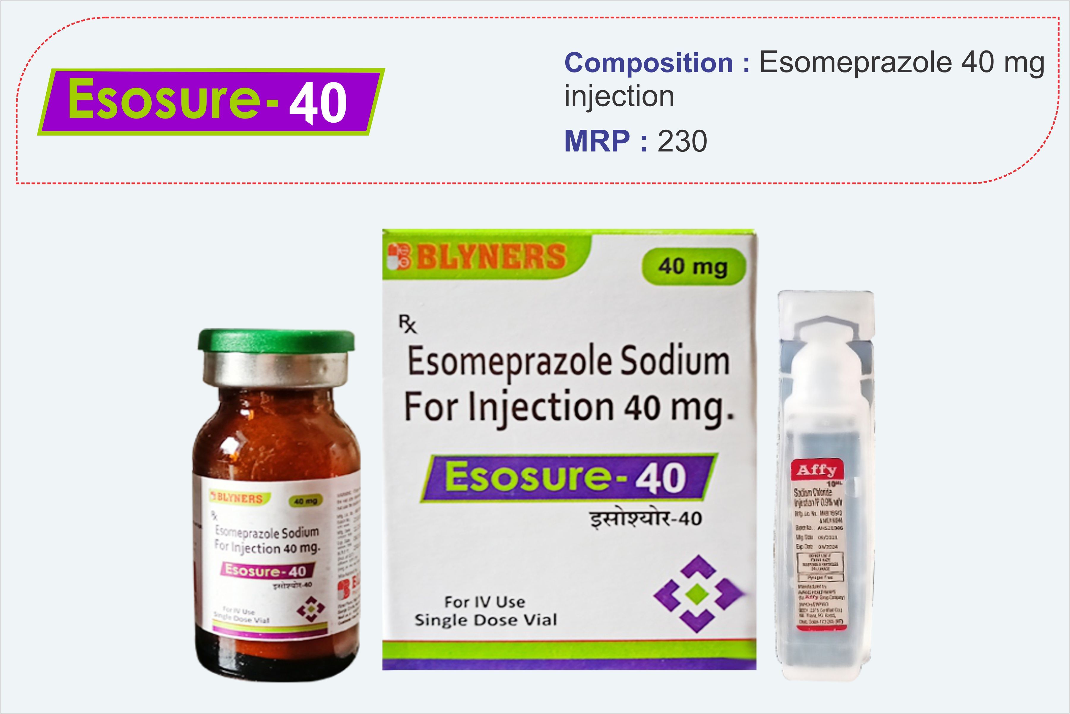 Esomeprazole Injection 40 mg