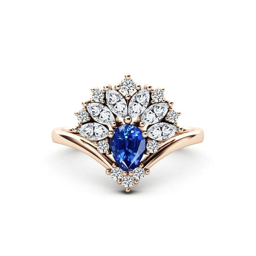 1.80ct Emerald Cut Three Stone Natural Blue Sapphire Engagement Ring 14k  Yellow Gold – Brilani