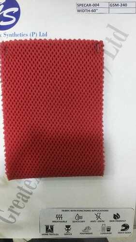 Air Mesh Fabric DN 0004 - Red Color | Lightweight Breathable Material Ideal for Sportswear and Outdoor Applications