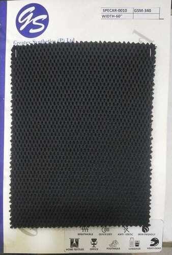 Air Mesh Fabric - Black Color, Plain Style | Breathable, Lightweight, Versatile Material