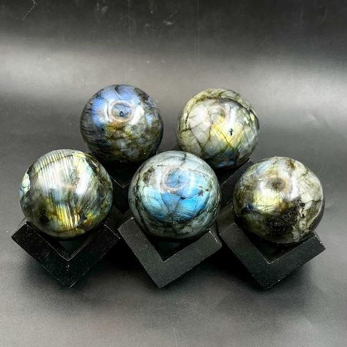 Natural Gemstone Labradorite Sphere Round Shaped Crystals Ball Handmade Grade: Top