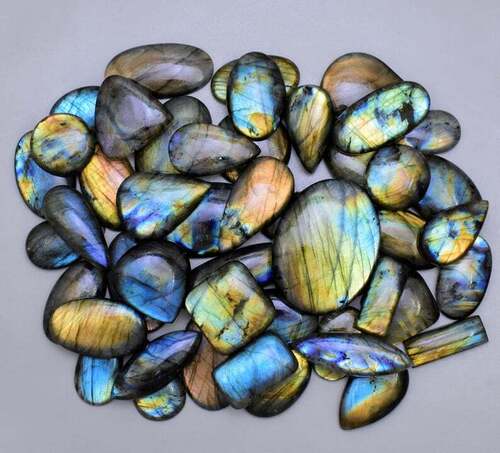 Natural Gemstone Labradorite Cabochons Crystals Cabs Grade: Top