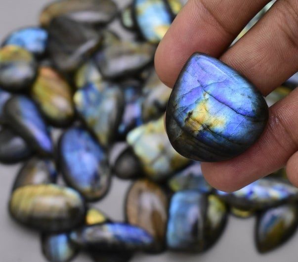 Natural Gemstone Labradorite Cabochons Crystals Cabs