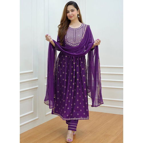 Purple Jaipuri Kurti