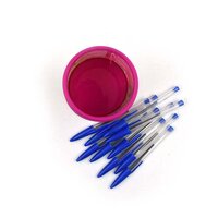 Perfect Writing Partner For Kids Budget Friendly Stick Ball Point Pens (pack Of 10pcs With Diy Stand) - Other Material, Multi/assorted Color | Includes Diy Stand