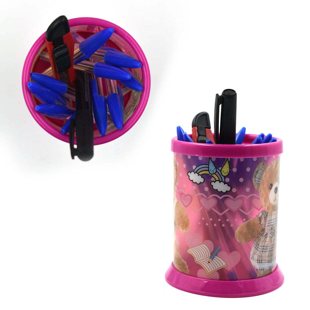 Perfect Writing Partner for Kids Budget Friendly Stick Ball Point Pens (Pack of 10Pcs With DIY Stand) (4753)