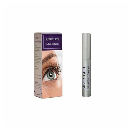 Super Lash Eyelash Enhancer - Silver Tube 5-10ml, Brush Application, Growth Stimulation, Lengthening, Darkening, Thickening