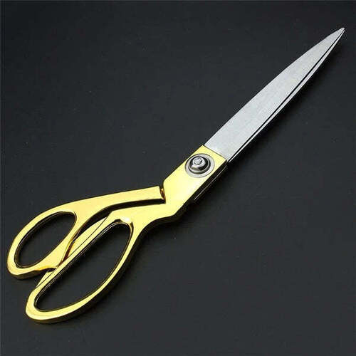 Stainless Steel Tailoring Scissor Sharp Cloth Cutting for Professionals (9.5inch) (Golden) (1547)