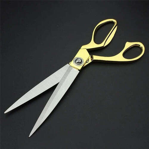 Gold Plated Stainless Steel Tailoring Scissor Sharp Cloth Cutting For Professionals (8.5Inch) (Golden) (1546)