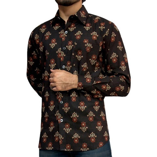 Washable Mens Cotton Printed Shirts