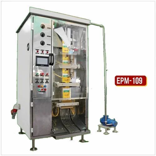 Liquid Pouch Packing Machine - Stainless Steel, Silver Color, 230V Electric Drive | Heavy Duty Automatic Packaging Line