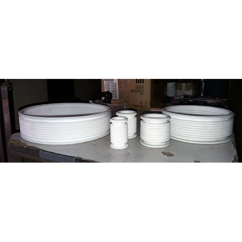 PTFE Bellows - Powder Coated White Round Design | Industrial Use Versatile Applications