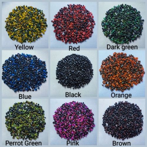 Round smooth gravels 10 color coated sand and stone pebbles for decoration