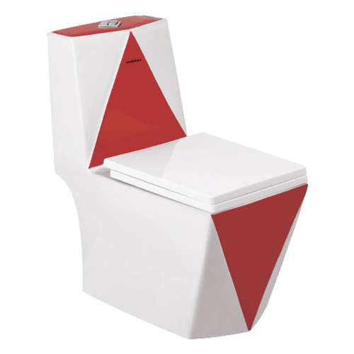 White And Red One Piece Water Closet
