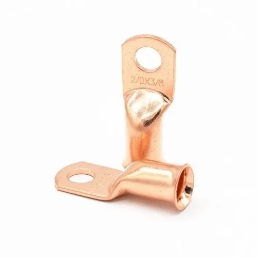 Copper Lug Flat Type-35mm - Brass Material, CP 88 Size, Thimble Ring Type | Weather Resistant, Fire Resistant, Quality Tested, Low Maintenance
