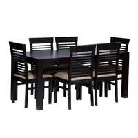 Teak Dining Table - Solid Wood, Round Shape, Black Color | Durable, Elegant Indoor Furniture With Minimal Maintenance