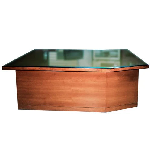 Glass Top Wooden Office Table