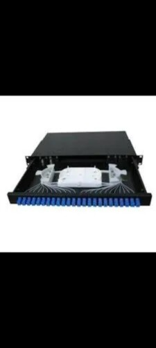 24 Port Fiber Optic Patch Panel - Reliable Sliding Design, Black Color, HDMI Usage for Projectors