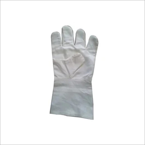 Leather Cum Cotton Mix White Hand Gloves