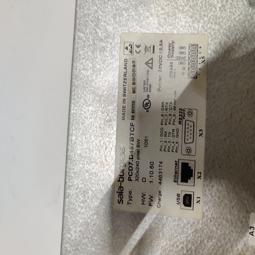 SAIA-BURGESS PCD7.D457BTC0F PCD WEB PANEL MB