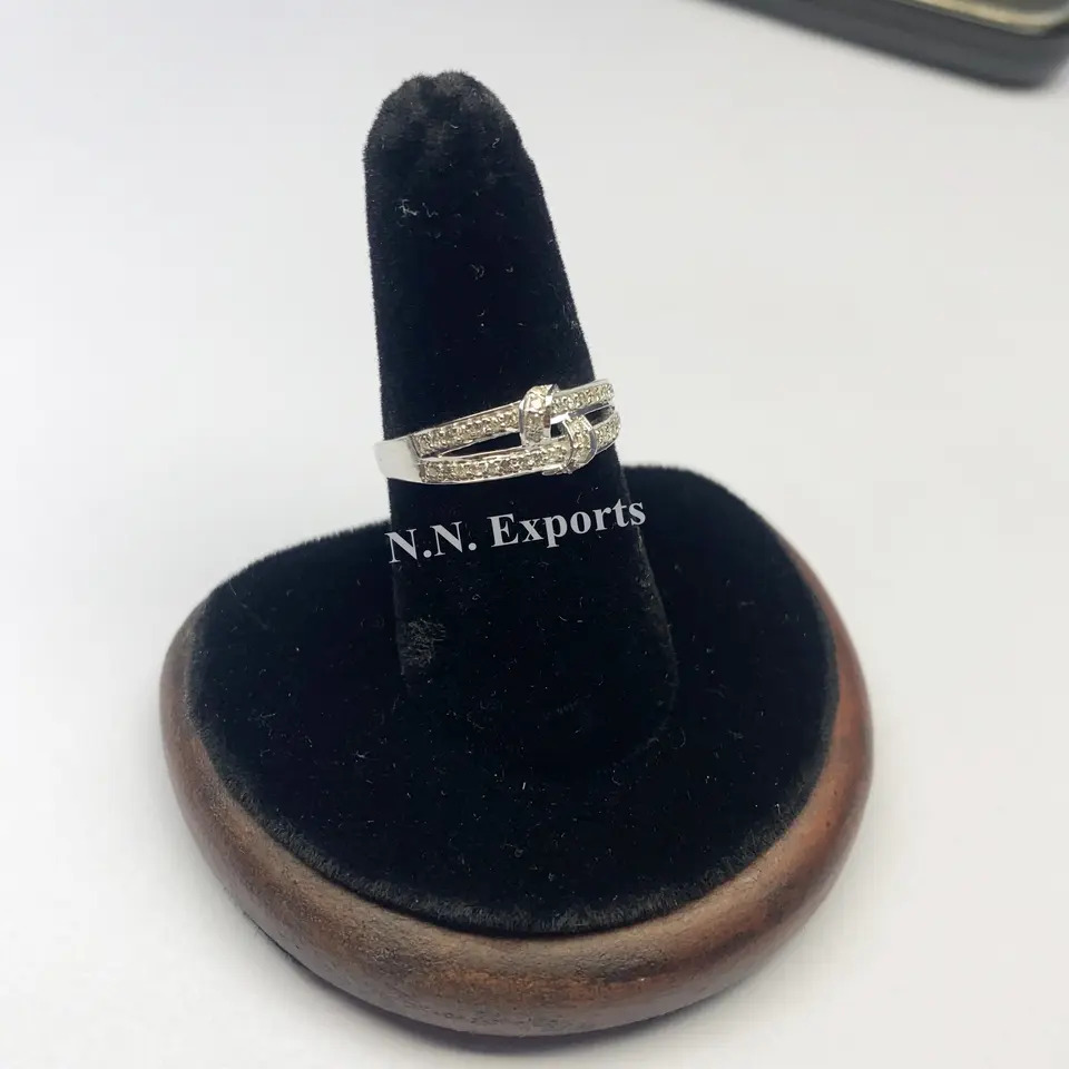 925 Sterling Silver Beautiful Promise Diamond Ring