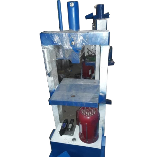 Hydraulic Single Die Paper Plate Making Machine - Color: Blue-White
