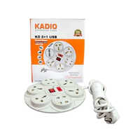 6 Way Round Extension Board - Durable High-quality Material, 220-440 Volt Rated | Lightweight 400 Grams, White Color, Built-in Fuse And Power Switch