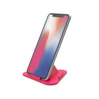 Mobile Security Stand - Plastic, Foldable Design, Red | 3 Angles For Optimal Viewing, Non-slip Base, Ideal For Study Usage, Portable Size